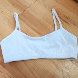 Yellowberry Pipit Training Bra White Adjustable Cross Spaghetti Straps S…